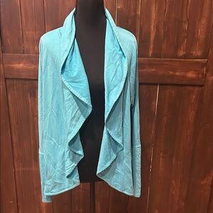 Turquoise Open Front Cardigan